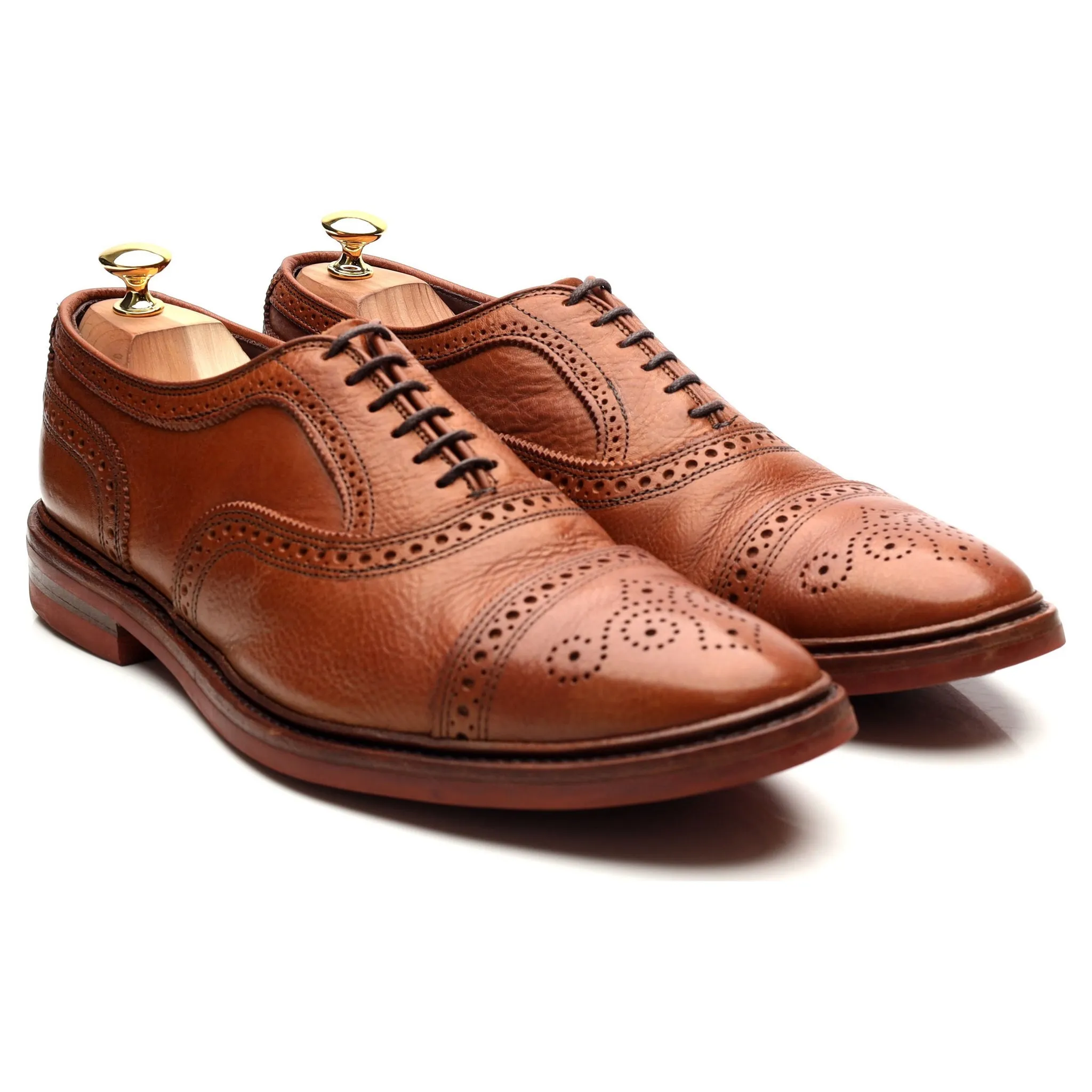 'Strandmok' Tan Brown Leather Oxford Brogues UK 11 US 11.5 D